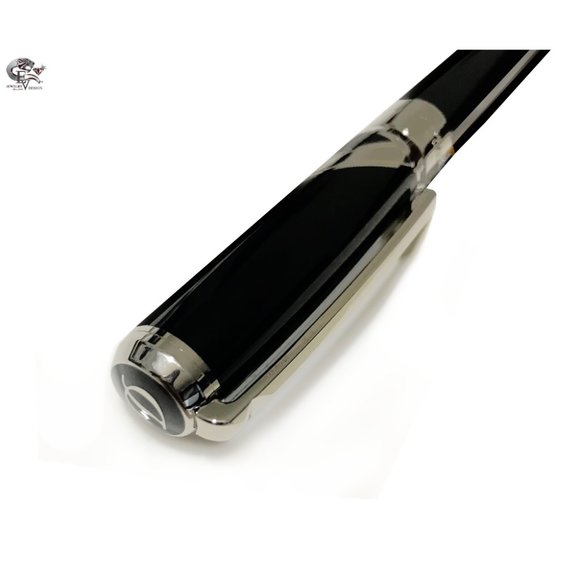 ST Dupont 410608 Elysee Line D Blazon Placed Lacquer Black S Nib M Fountain Pen - Picture 3 of 9